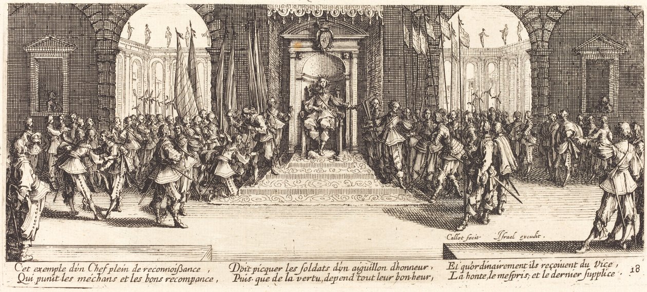 Fördelning av belöningar av Jacques Callot