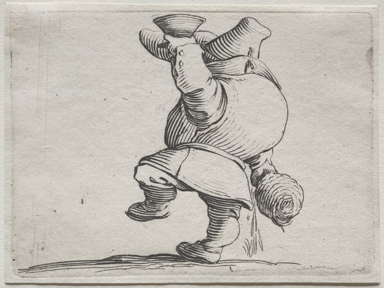 Olika puckelryggiga figurer av Iacopo Callot (Dricker Seen From Behind) av Jacques Callot