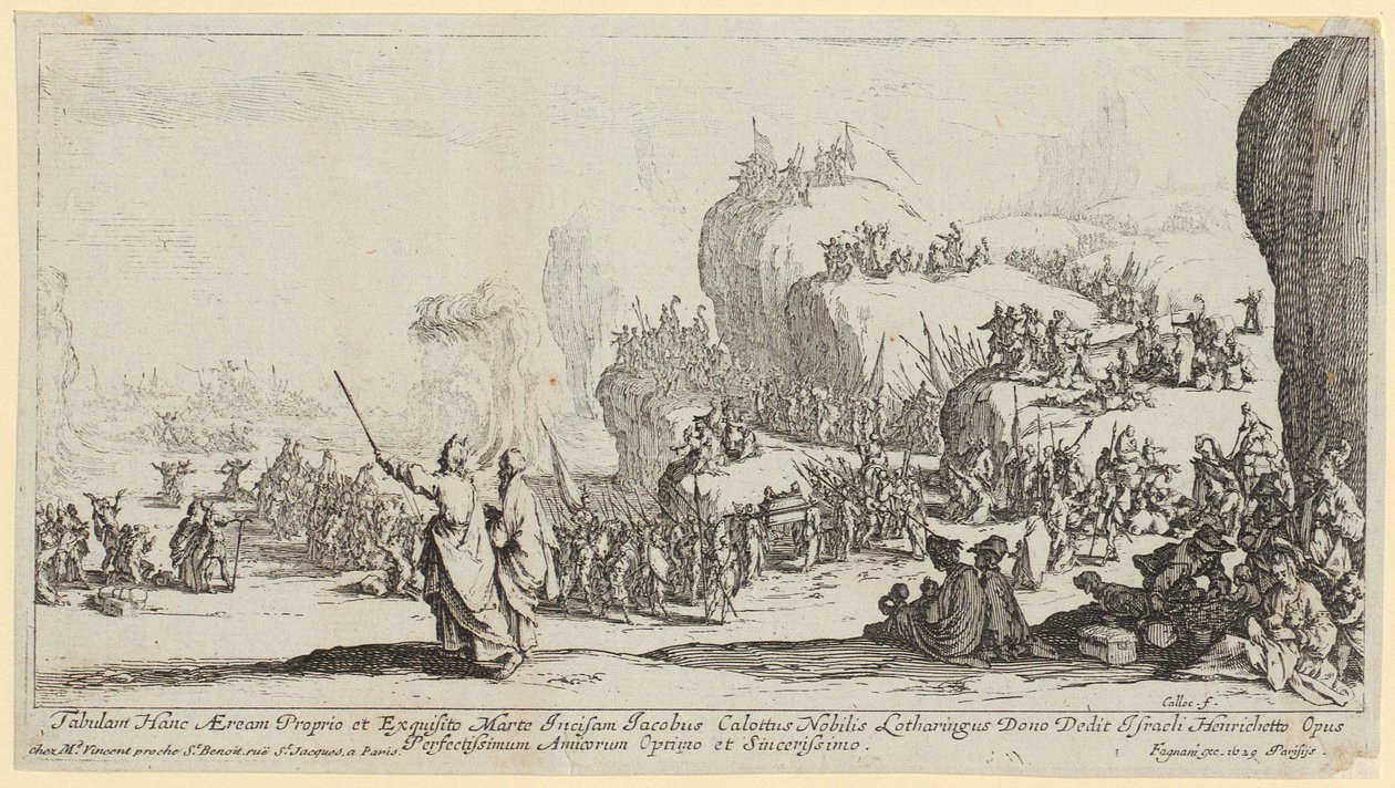 Korsningen av Röda havet av Jacques Callot