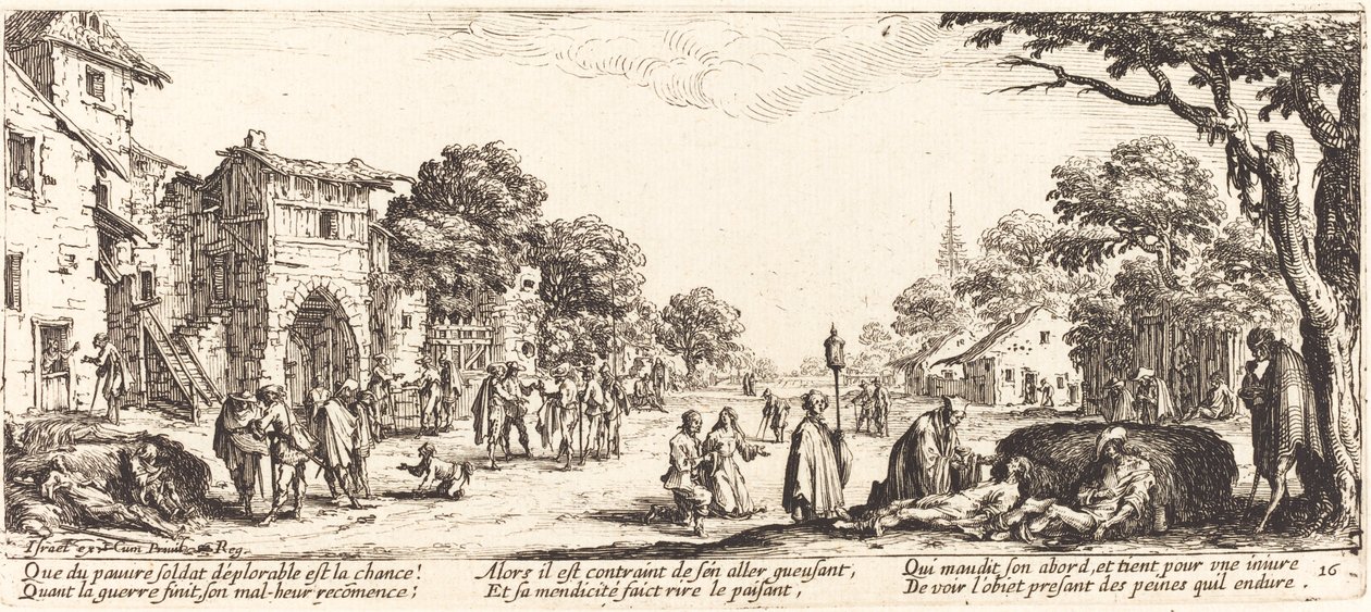 Döende soldater vid vägkanten av Jacques Callot