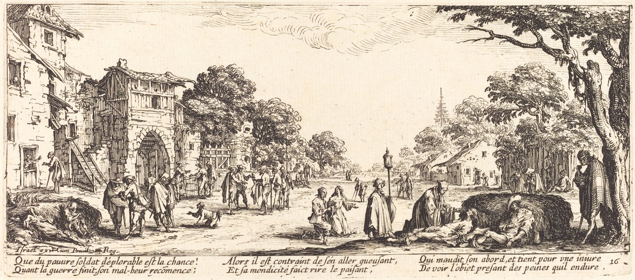 Döende soldater vid vägkanten av Jacques Callot