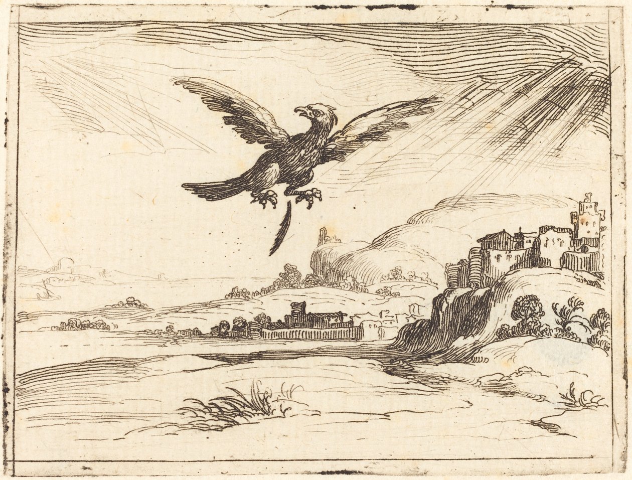 Örnen förlorar en gammal fjäder, 1628. av Jacques Callot