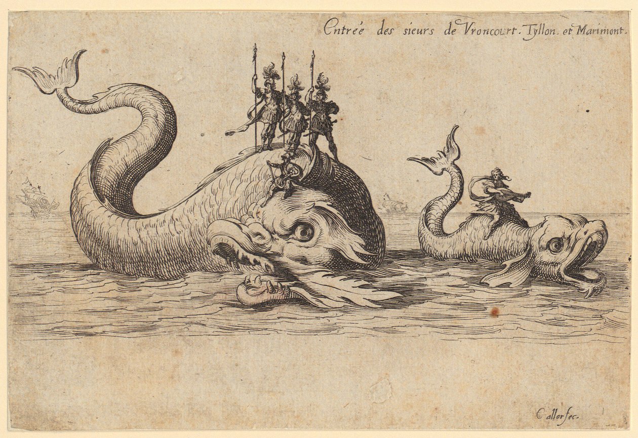 Prinsen av Pfalzburgs intåg, blad 2 i serien ”Turneringen” av Jacques Callot