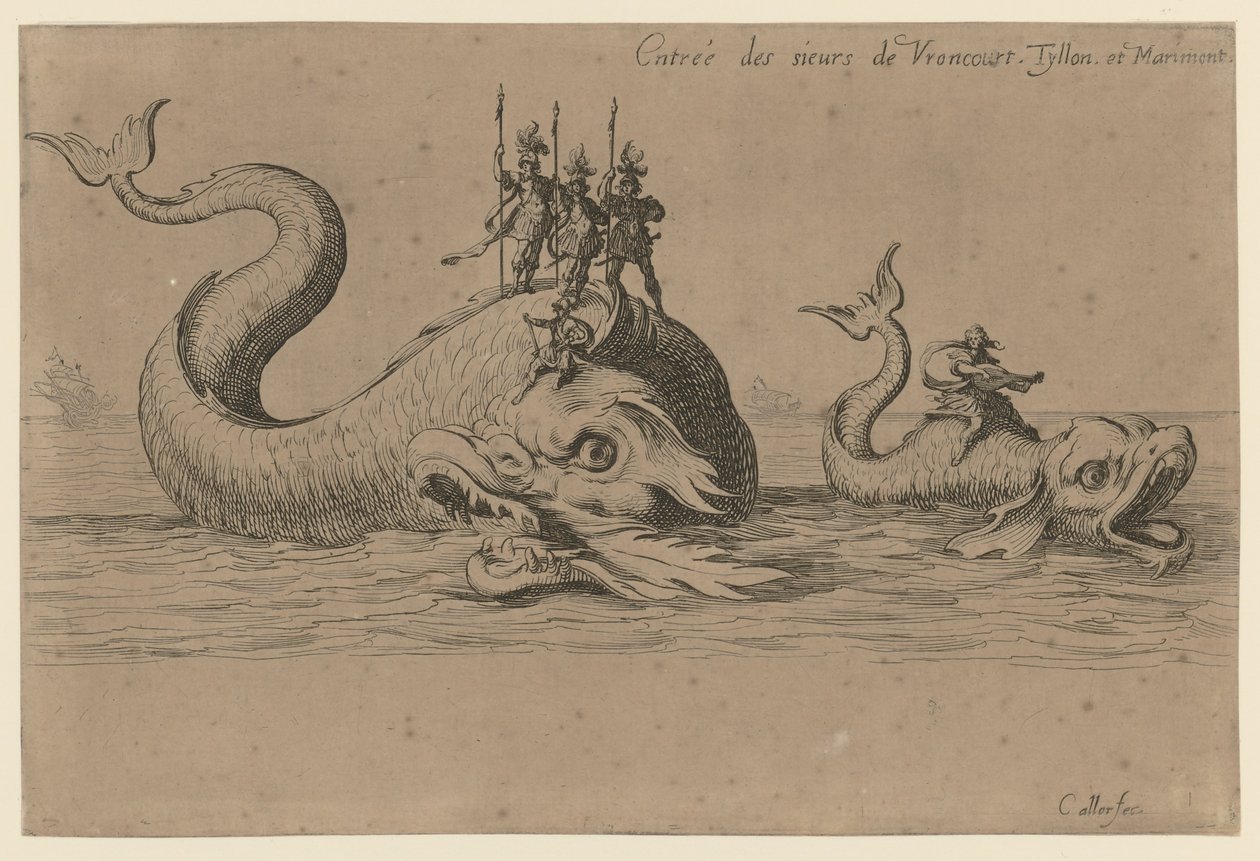 Inflyttning av Monsieur de Vroncourt, Tyllon och Marimont av Jacques Callot