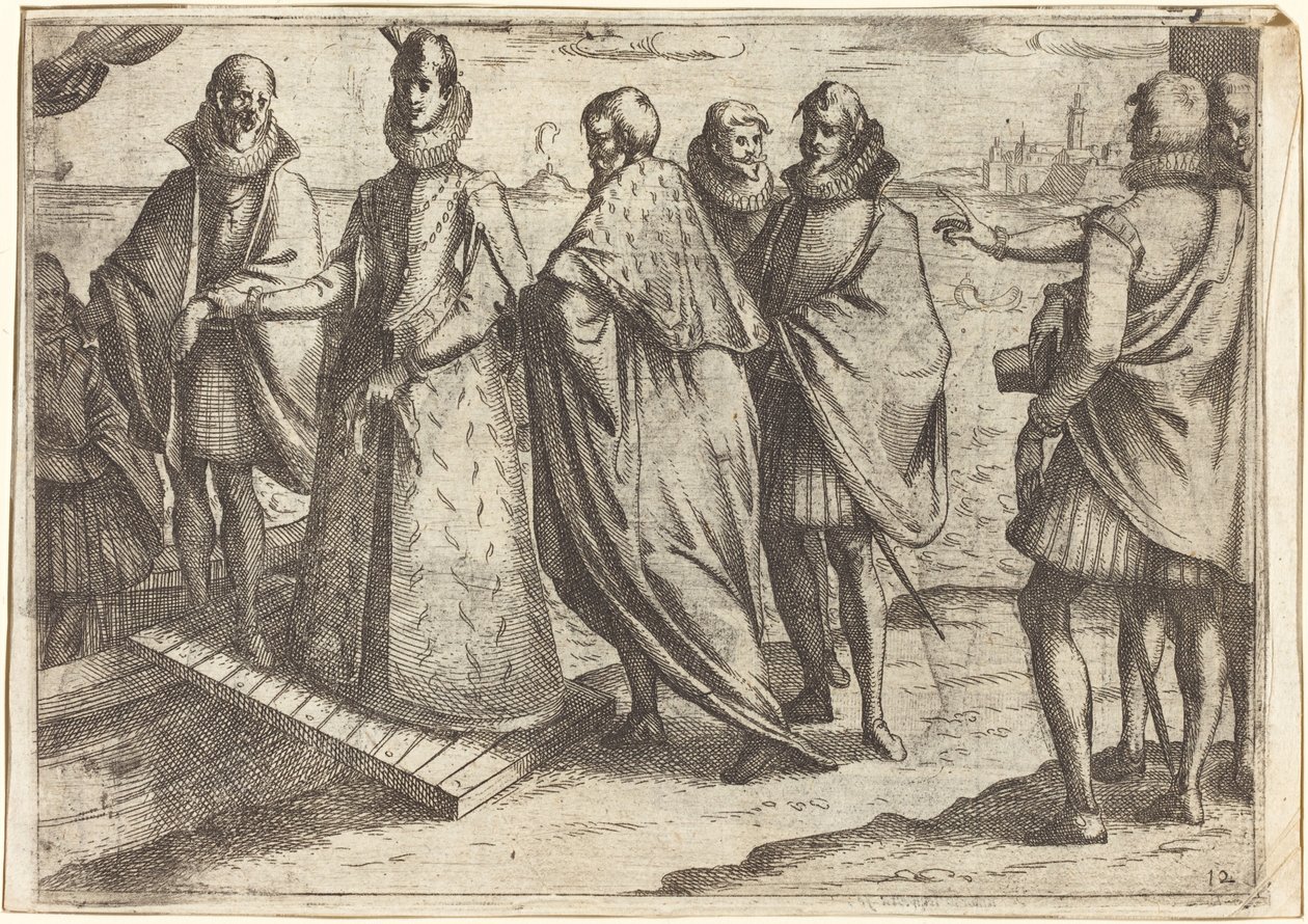 Ombordstigning vid Genua [recto] av Jacques Callot