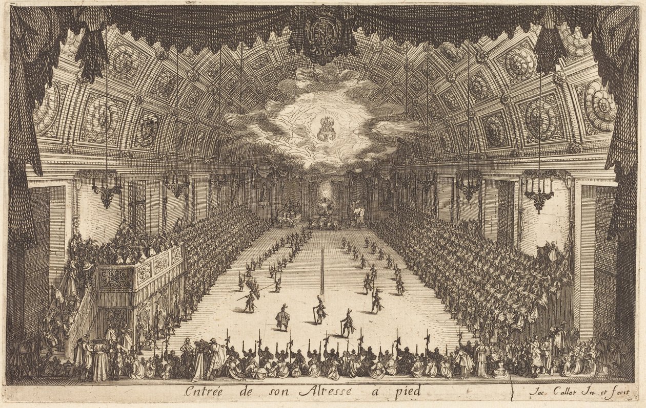 Hans Höghets intåg till fots av Jacques Callot
