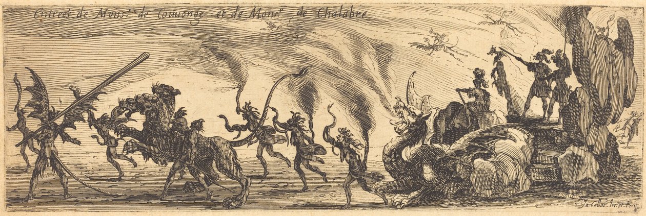 Inträde av M. de Couvonge och M. de Chalabre [extra tallrik] av Jacques Callot