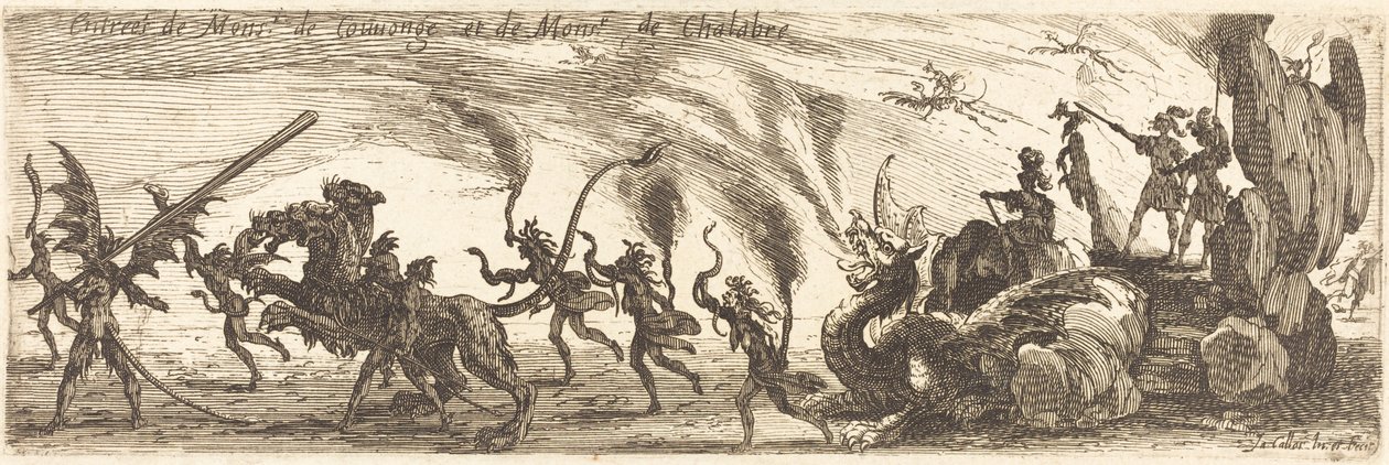 Inträde av M. de Couvonge och M. de Chalabre [extra tallrik] av Jacques Callot