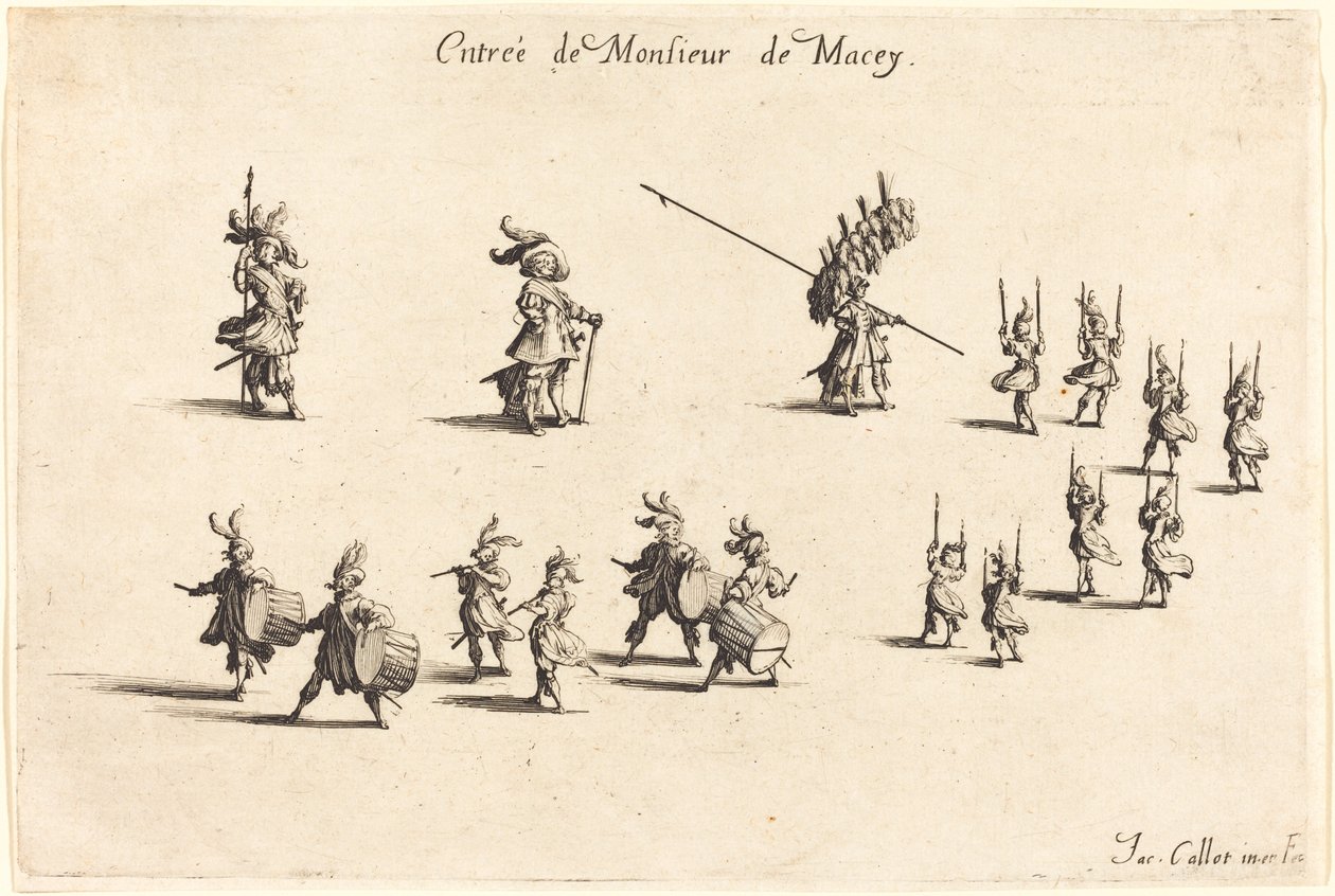 Inträde av M. de Macey, 1627. av Jacques Callot