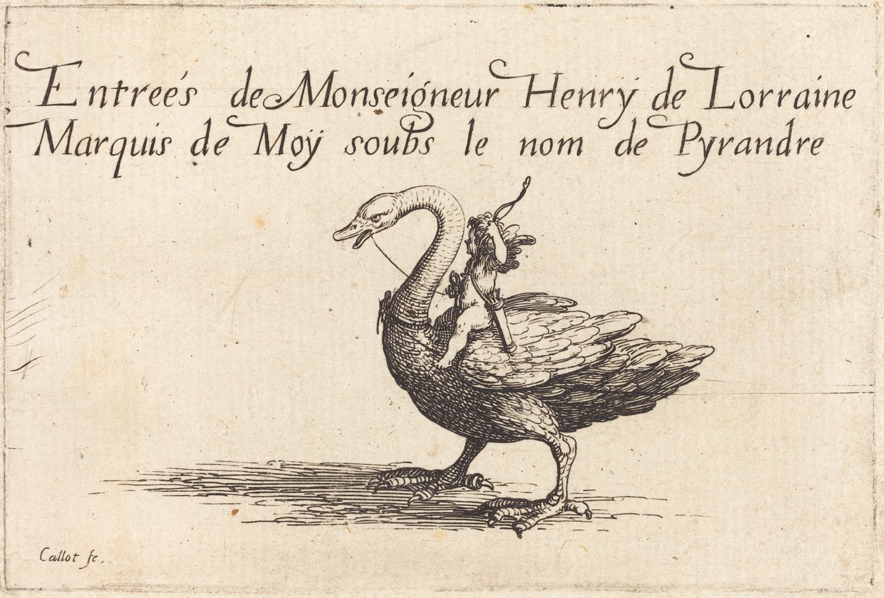 Inträde av Monseigneur Henry de Lorraine, Marquis de Moy, under namnet Pirandre av Jacques Callot