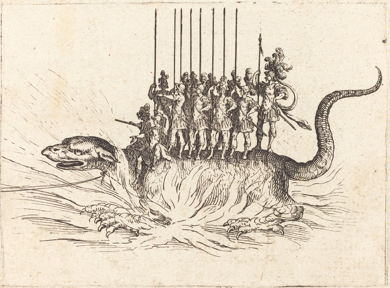Inträde av Monseigneur Henry de Lorraine, Marquis de Moy, under namnet Pirandre av Jacques Callot