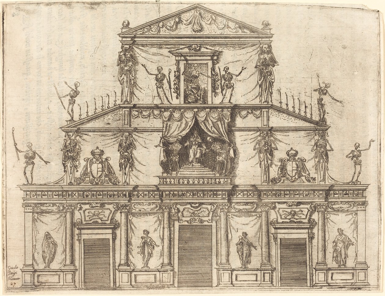 Fasad av San Lorenzo, Florens, 1612. av Jacques Callot