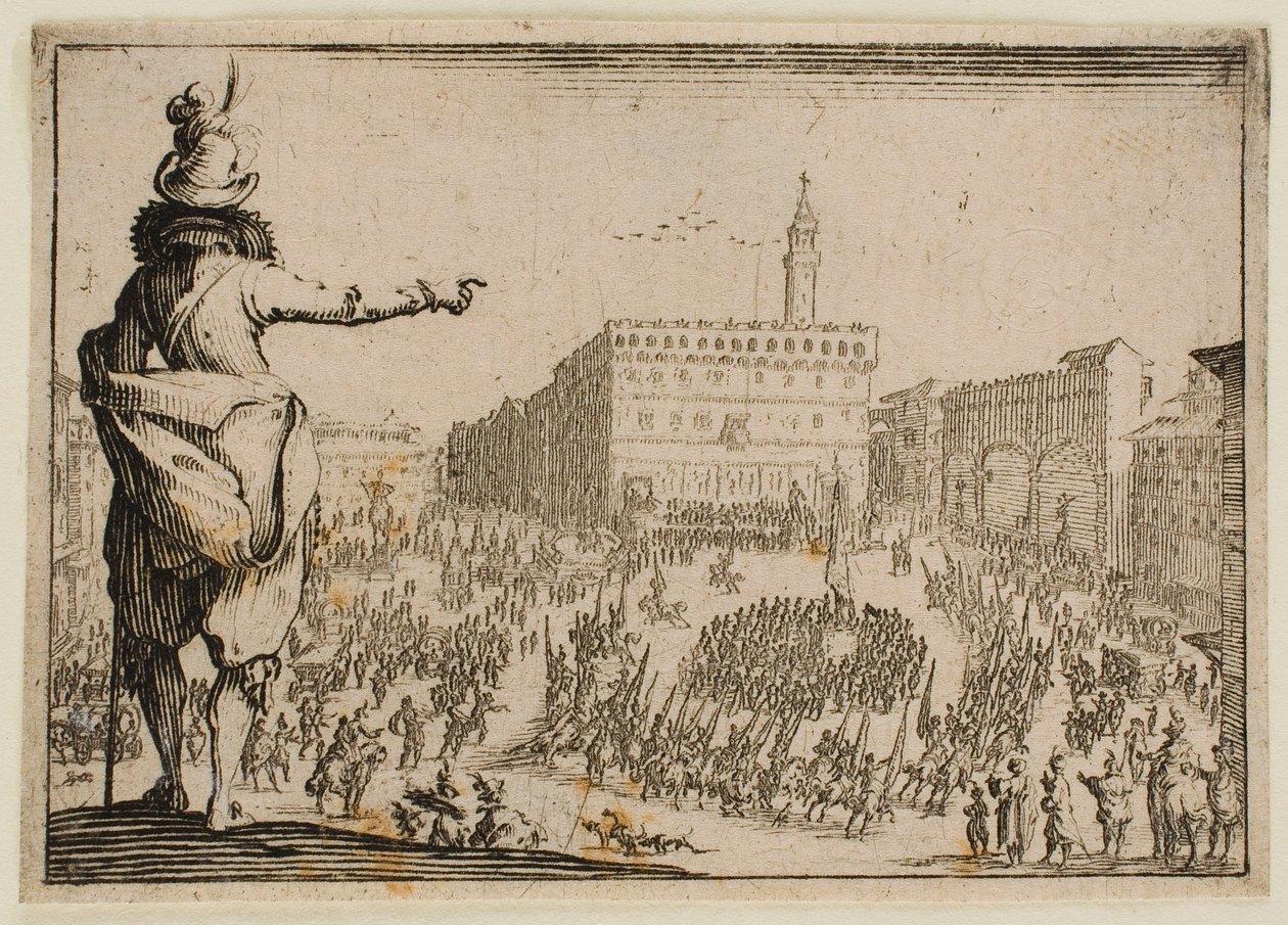 Festival på Piazza Signoria i Florens, ur ”The Caprices” (Florensutgåvan) av Jacques Callot