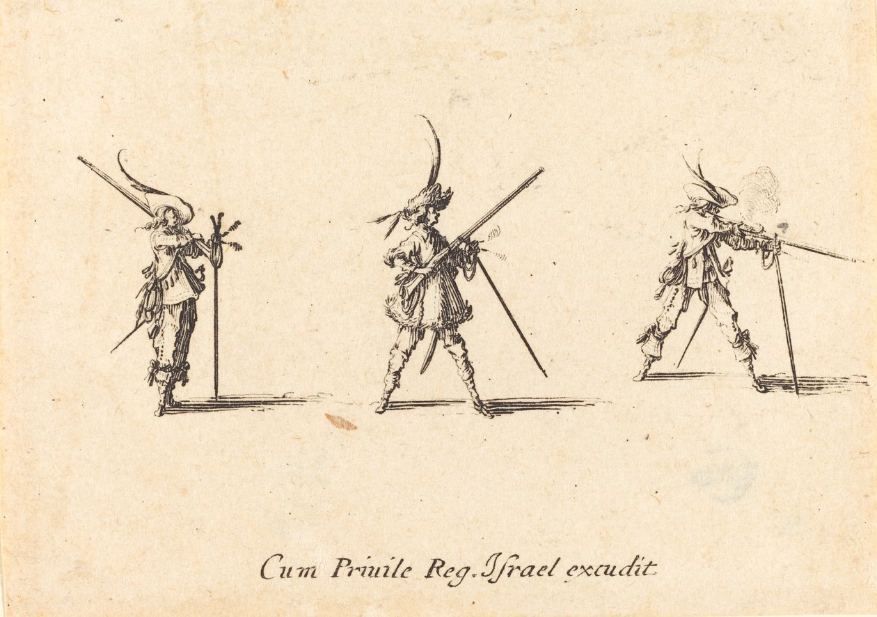 Avfyra musköten av Jacques Callot