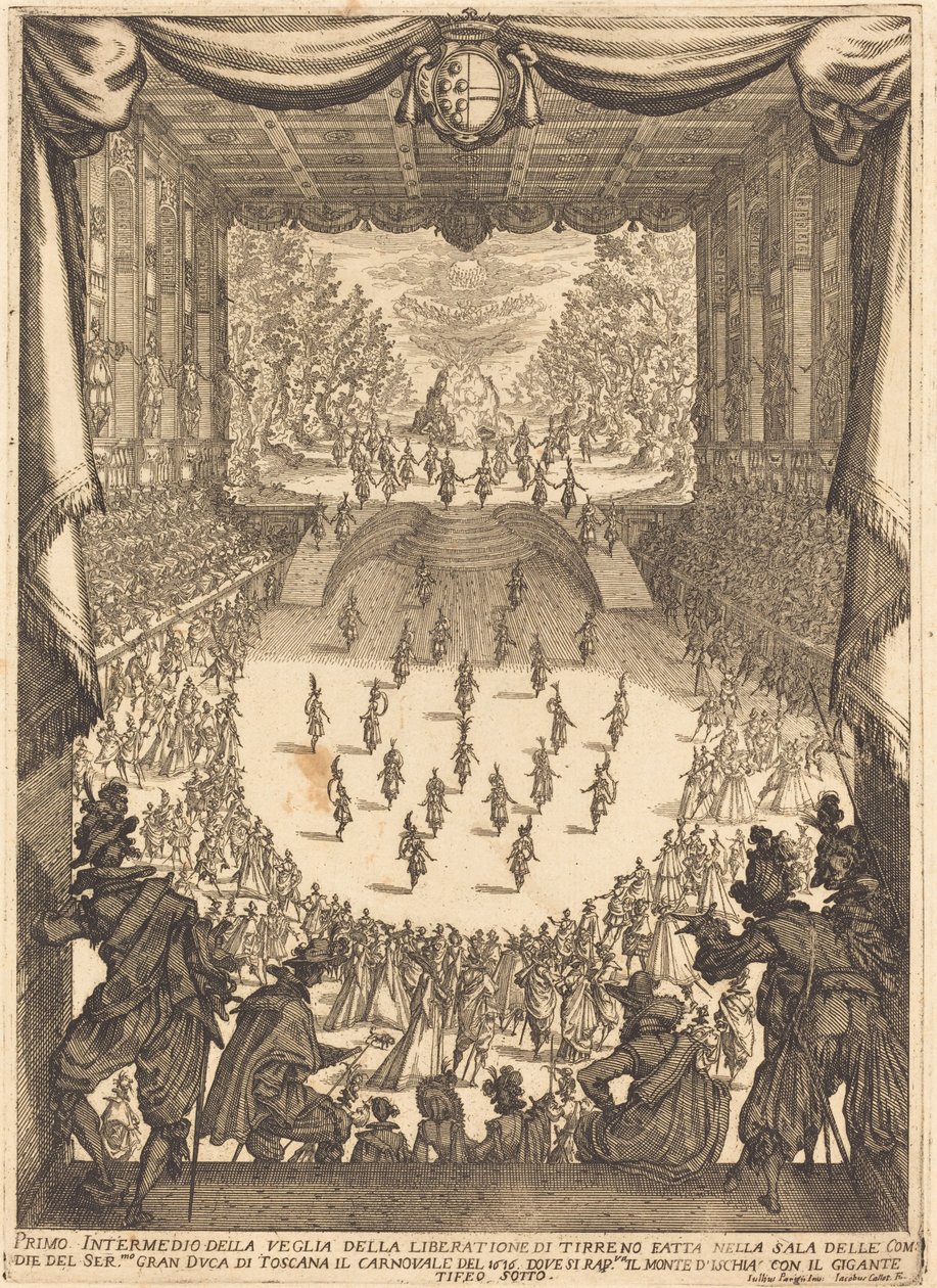 Första Intermezzo, 1617. av Jacques Callot