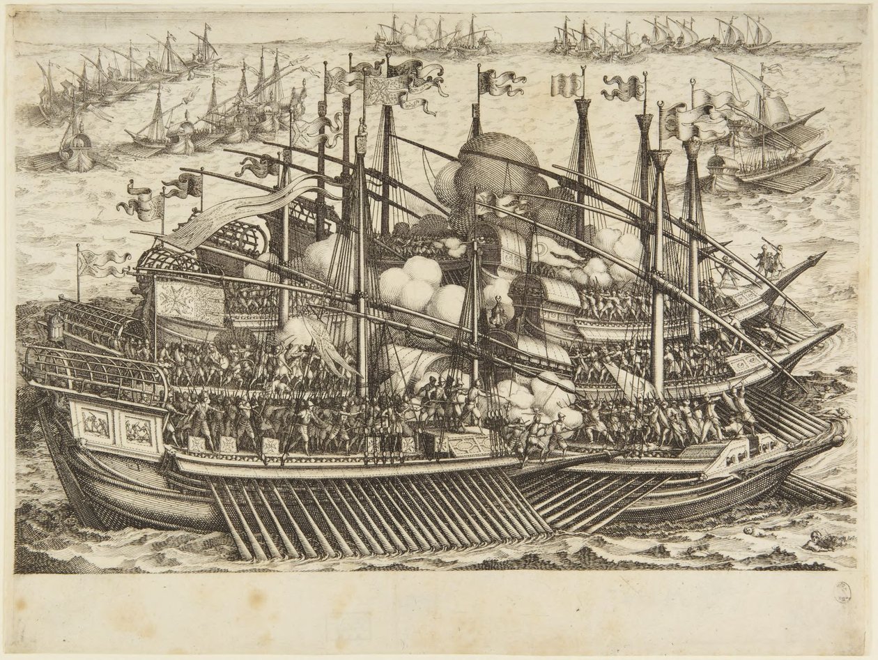 Det första sjöslaget av Jacques Callot