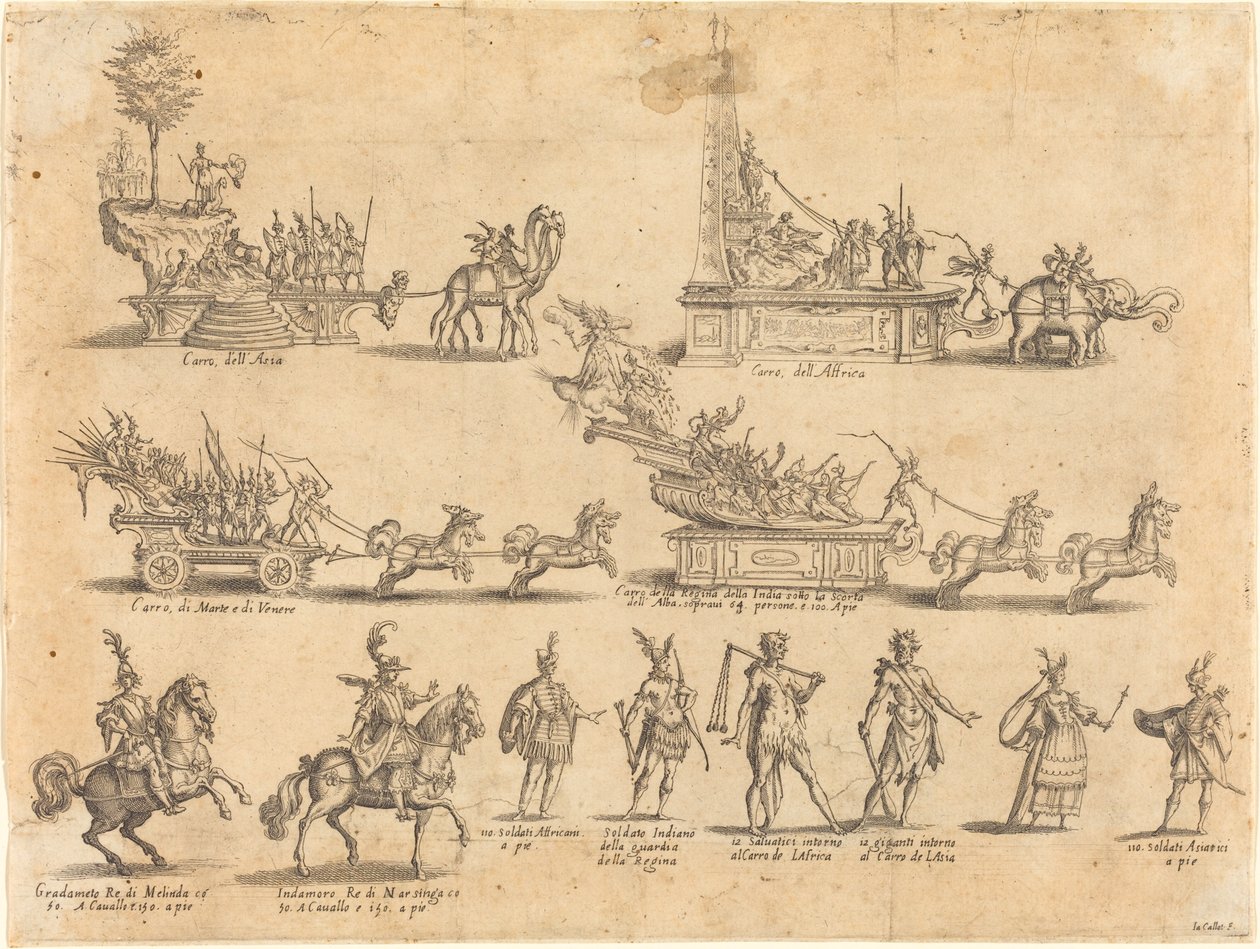 Floats och deltagare av Jacques Callot