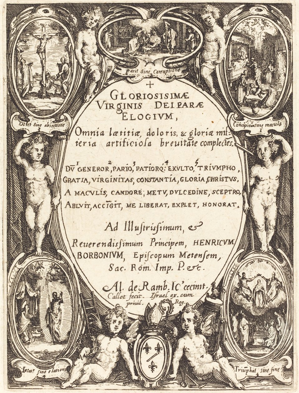 Frontispice för "Gloriosissimae" av Jacques Callot