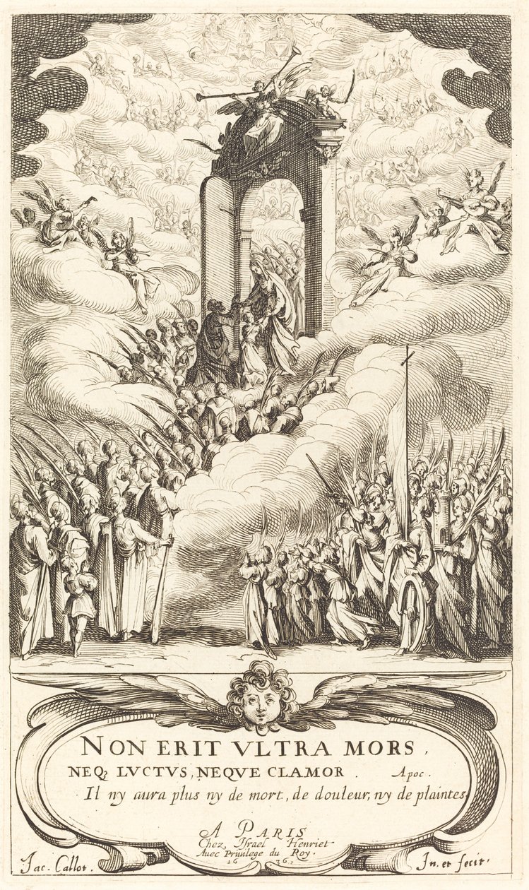 Frontispice för "The Calendar of Saints" av Jacques Callot