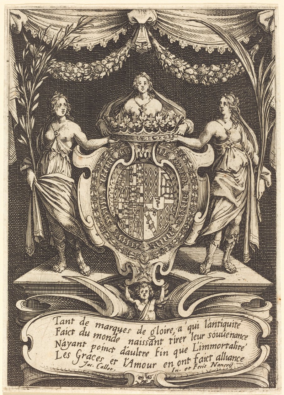 Frontispice för "The Combat at the Barrier" av Jacques Callot