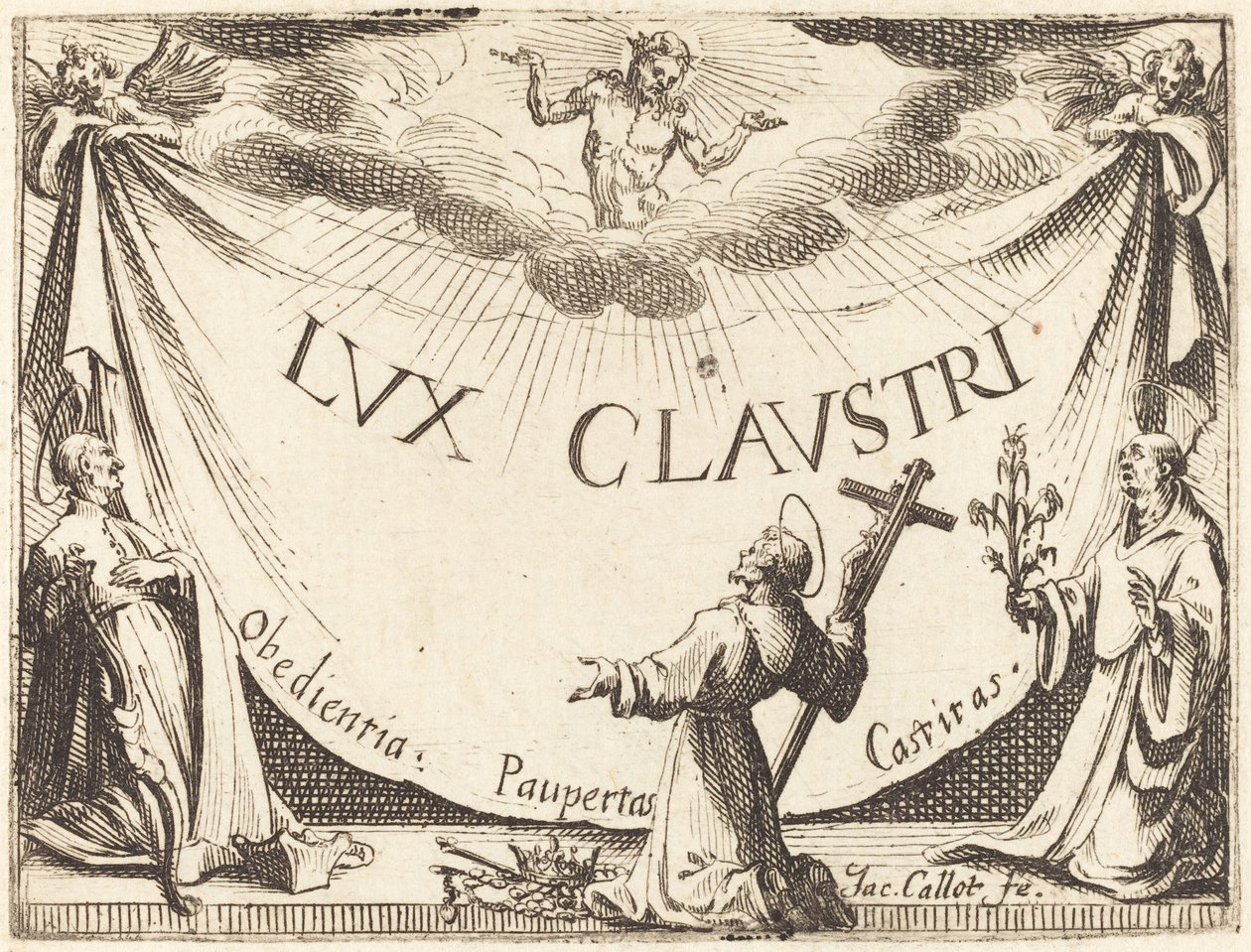 Frontispice för "The Light of the Cloister" av Jacques Callot