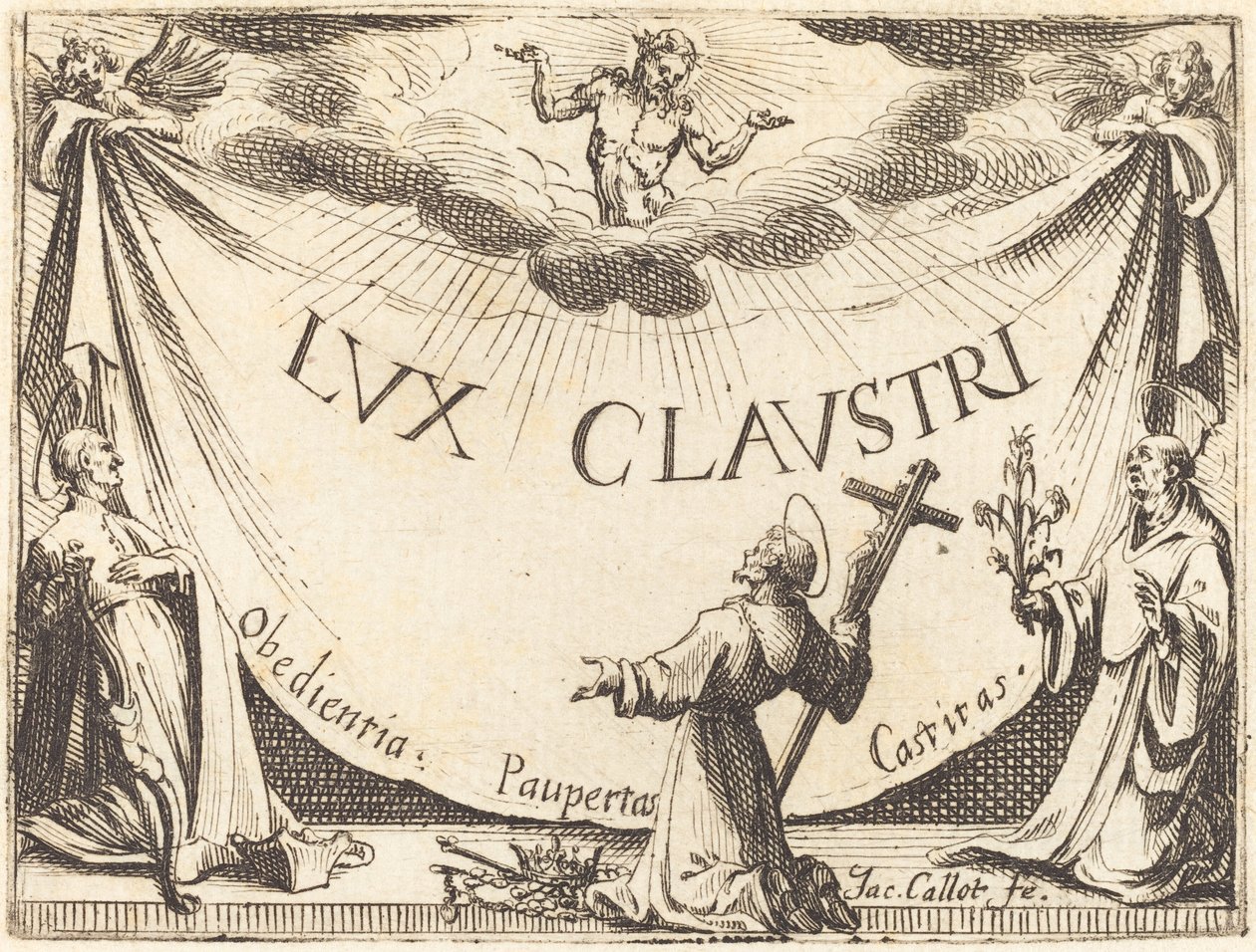 Frontispice för "The Light of the Cloister" av Jacques Callot