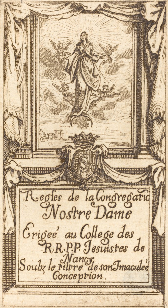 Frontispice för Reglerna för Our Lady Order av Jacques Callot
