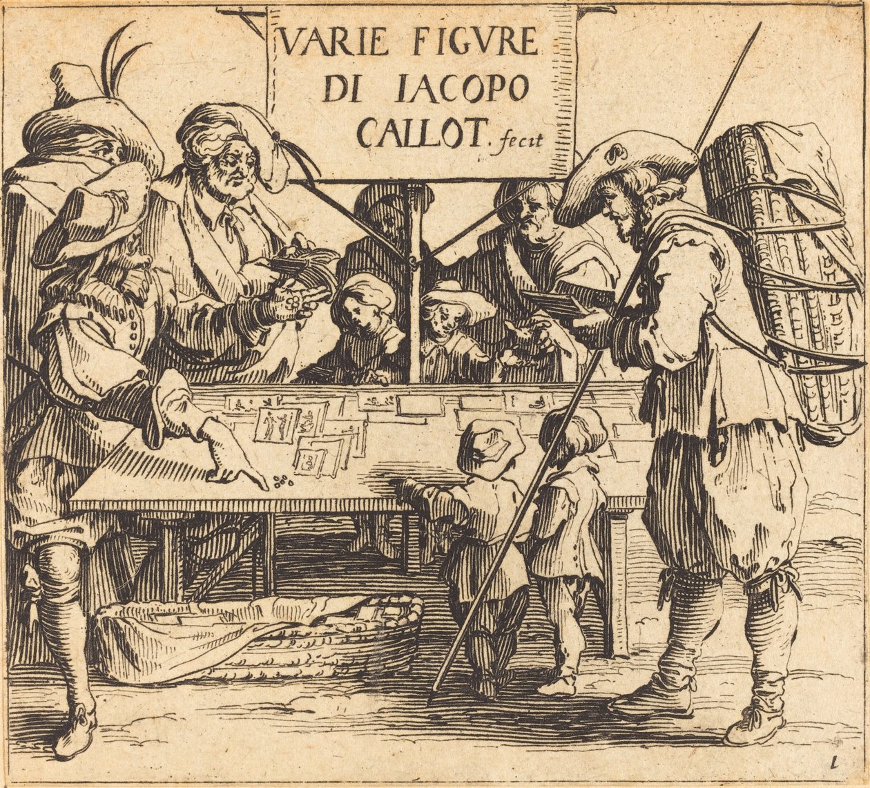 Frontispice för "Varie Figure" av Jacques Callot