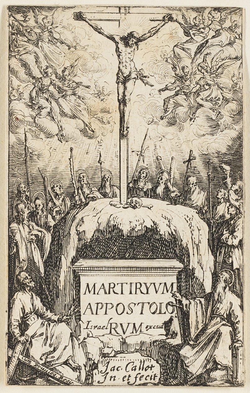 Frontispiece, från Apostlarnas martyrskap av Jacques Callot