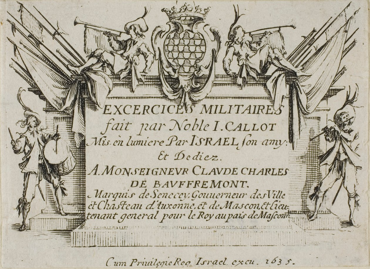 Frontispice, från The Military Exercises av Jacques Callot