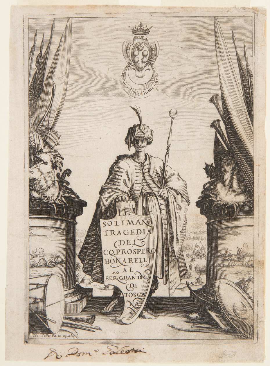 Frontispice av Soliman, andra staten av Jacques Callot