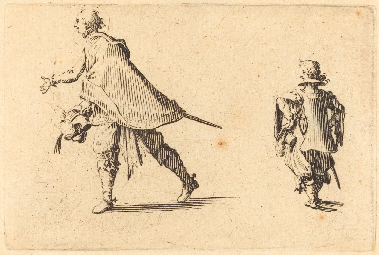 Gentleman och hans sida av Jacques Callot