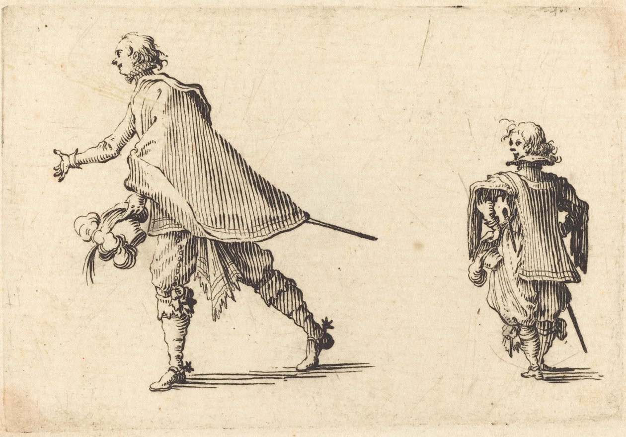 Gentleman and His Page, c. 1617. av Jacques Callot