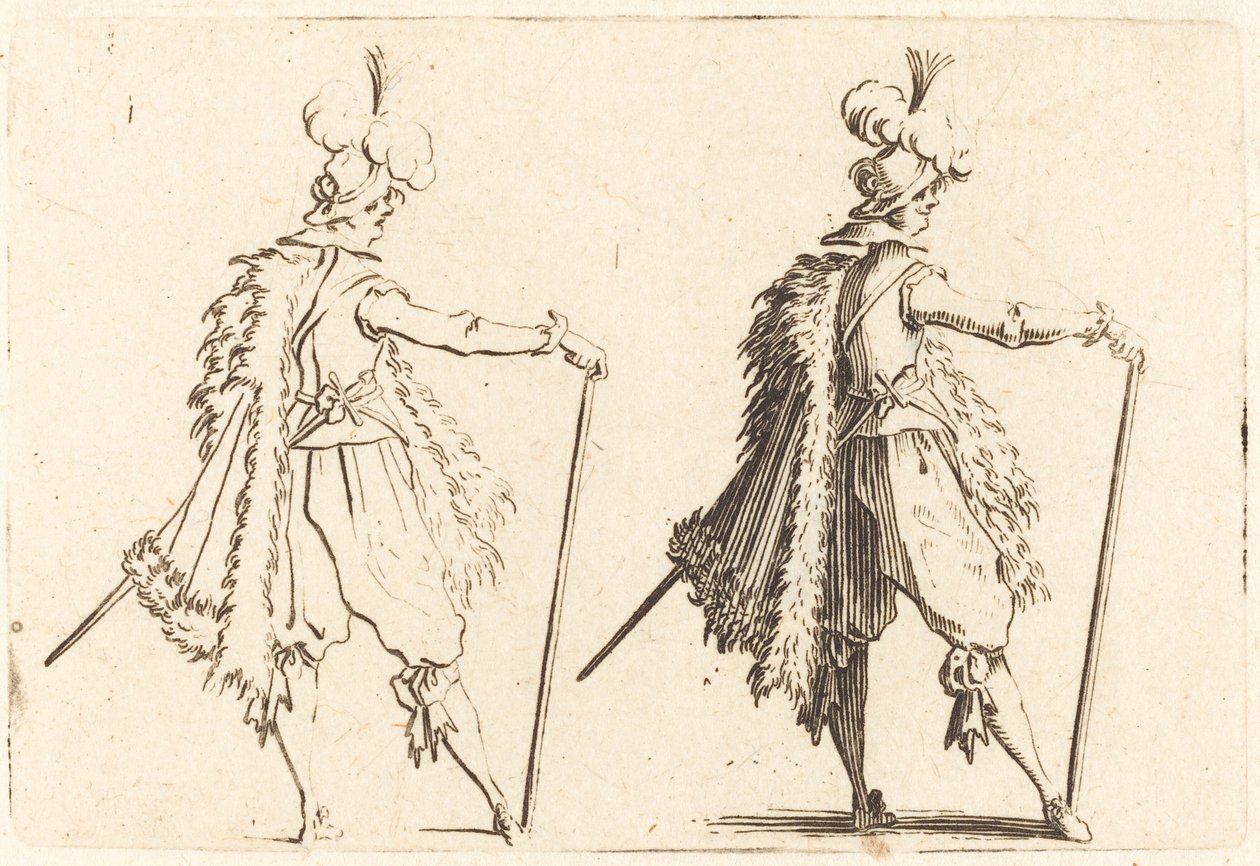 Gentleman med käpp av Jacques Callot