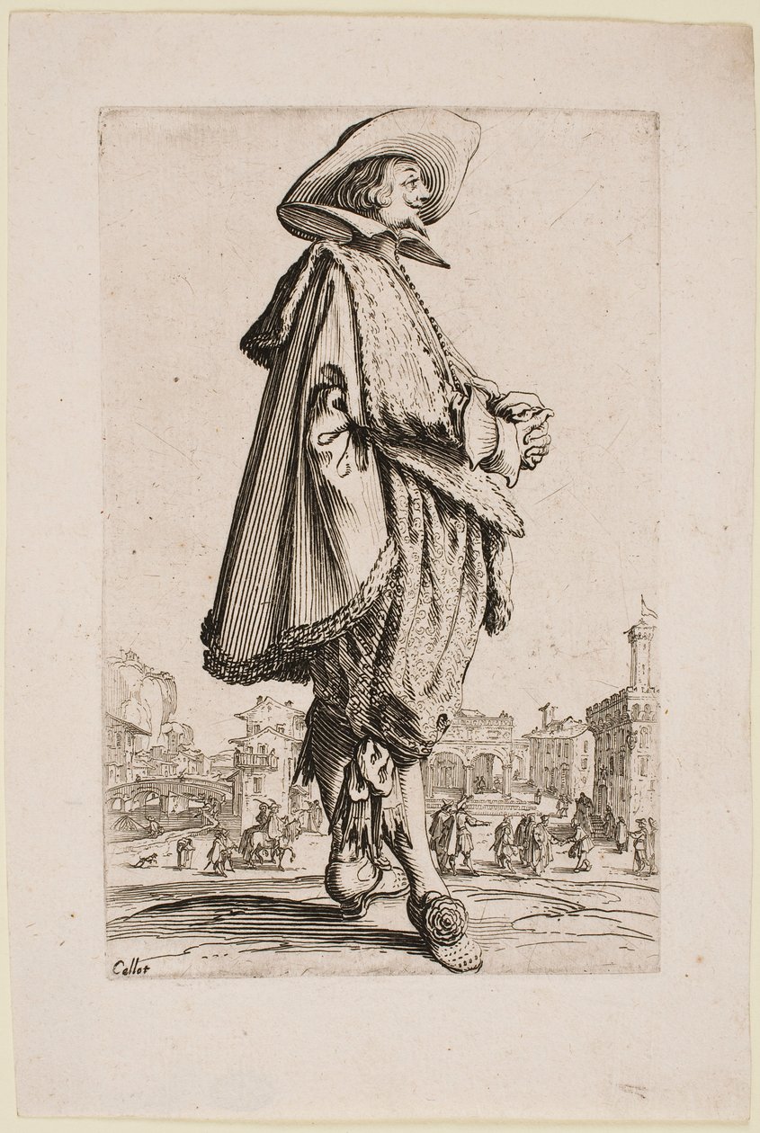 Gentleman with Hands Clasped, från serien "The Nobility of Lorraine" av Jacques Callot