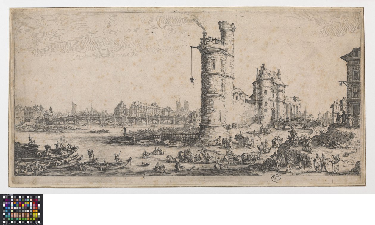 Utsikt över Pont Neuf av Jacques Callot