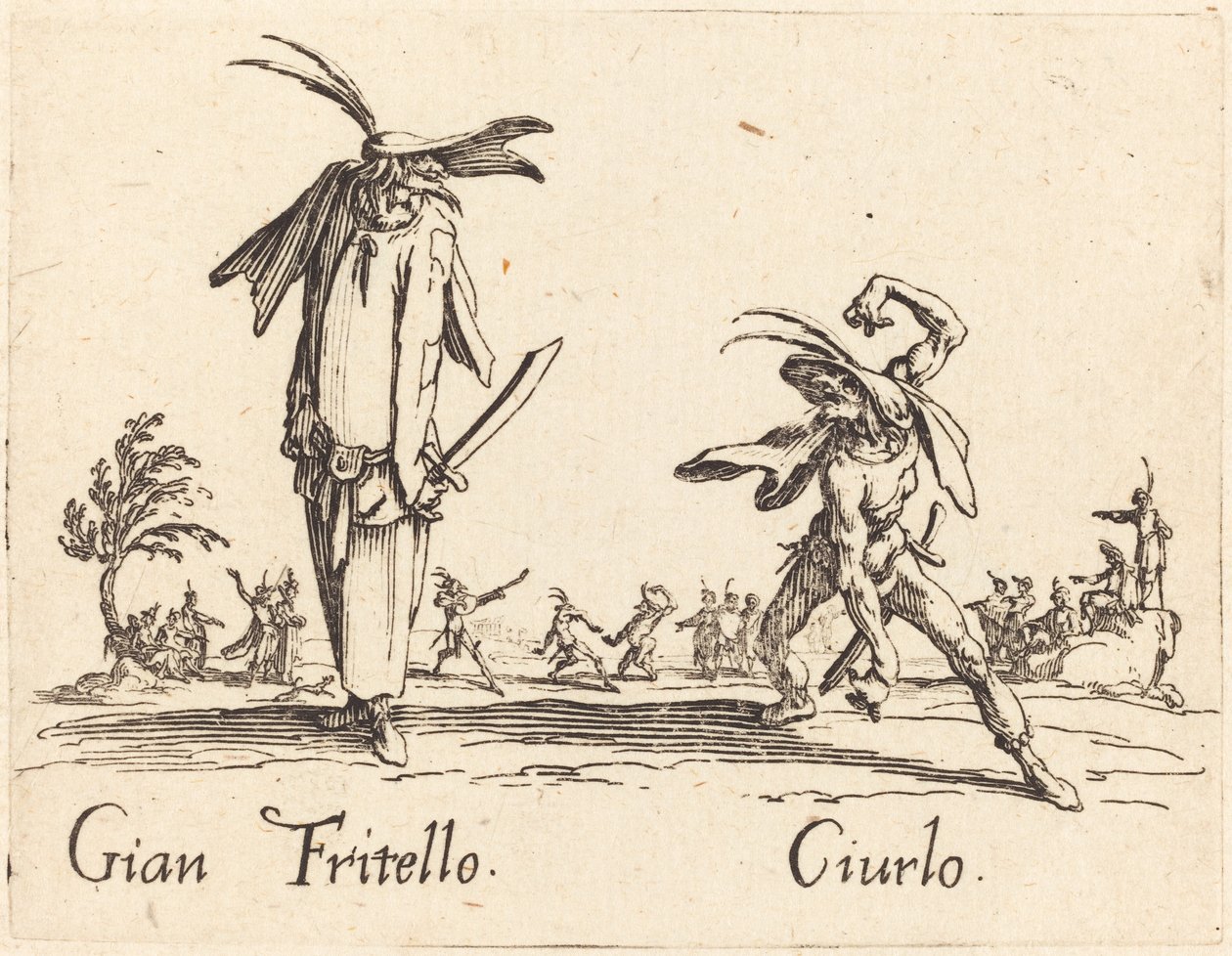 Gian Fritello och Ciurlo av Jacques Callot