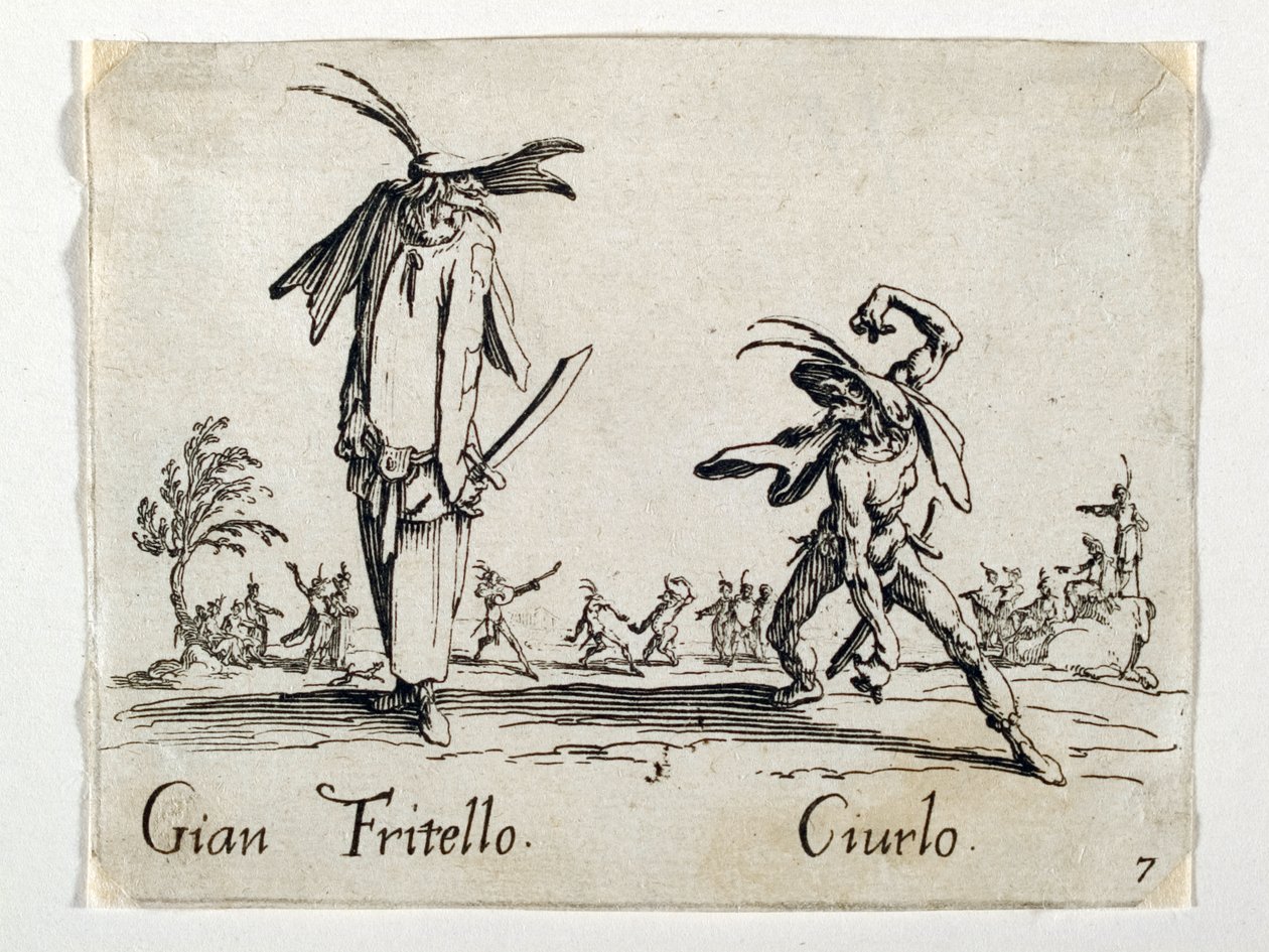 Gian Fritello och Ciurlo, figurer från Commedia dell