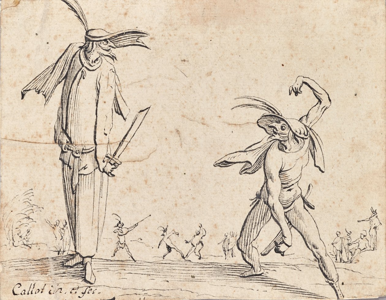 Gian Fritello och Ciurlo av Jacques Callot