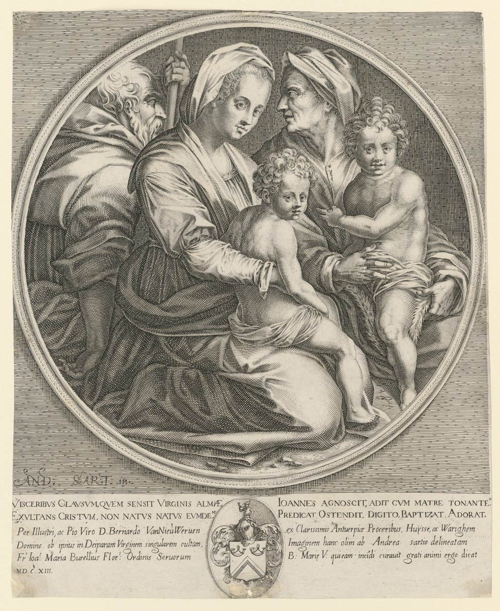 Den heliga familjen av Jacques Callot