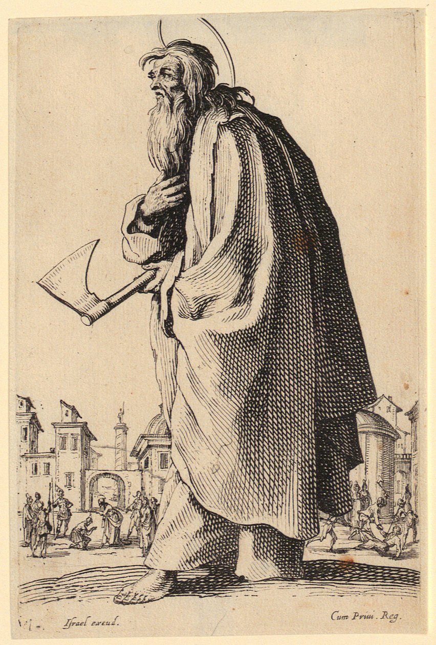 Den helige Bartholomäus, blad 12 i serien ”Jesus, de tolv apostlarna och Maria” av Jacques Callot