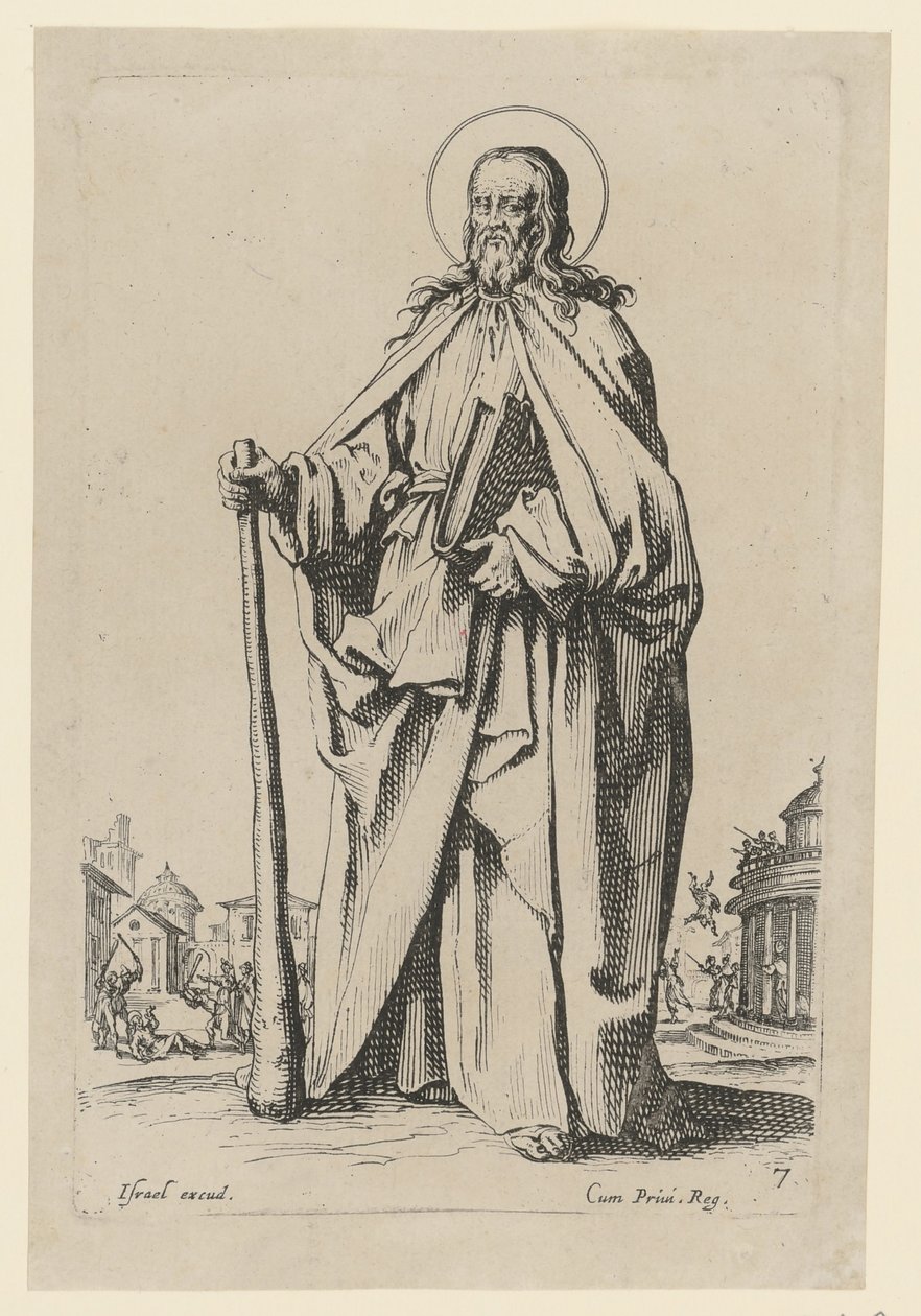 Den helige Jakob den yngre, blad 9 i serien ”Jesus, de tolv apostlarna och Maria” av Jacques Callot