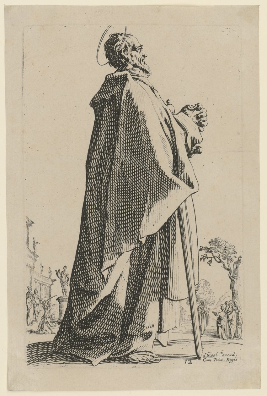 Den helige Matteus, blad 15 i serien ”Jesus, de tolv apostlarna och Maria” av Jacques Callot