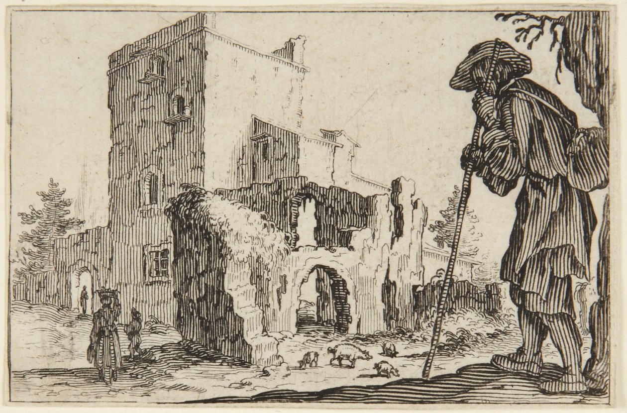 Herde och ruinerna av Jacques Callot