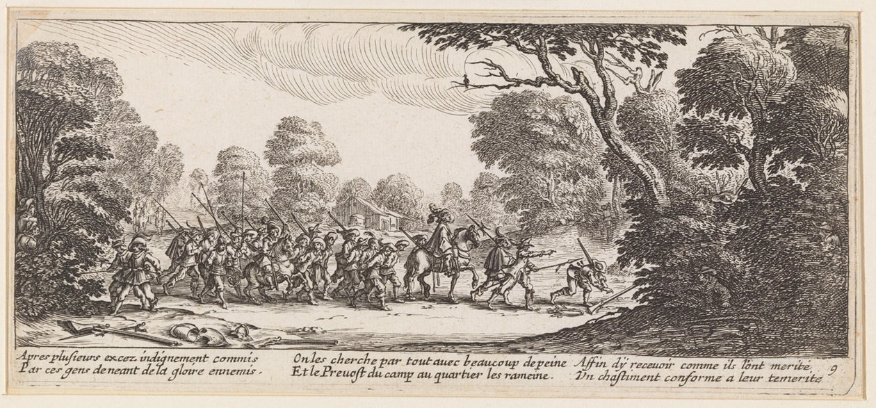 Förflyttningen av fångarna av Jacques Callot