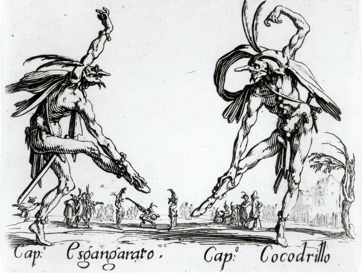 I Balli de Spessanei, eller Den stora jakten (gravyr) (s/v foto) av Jacques Callot