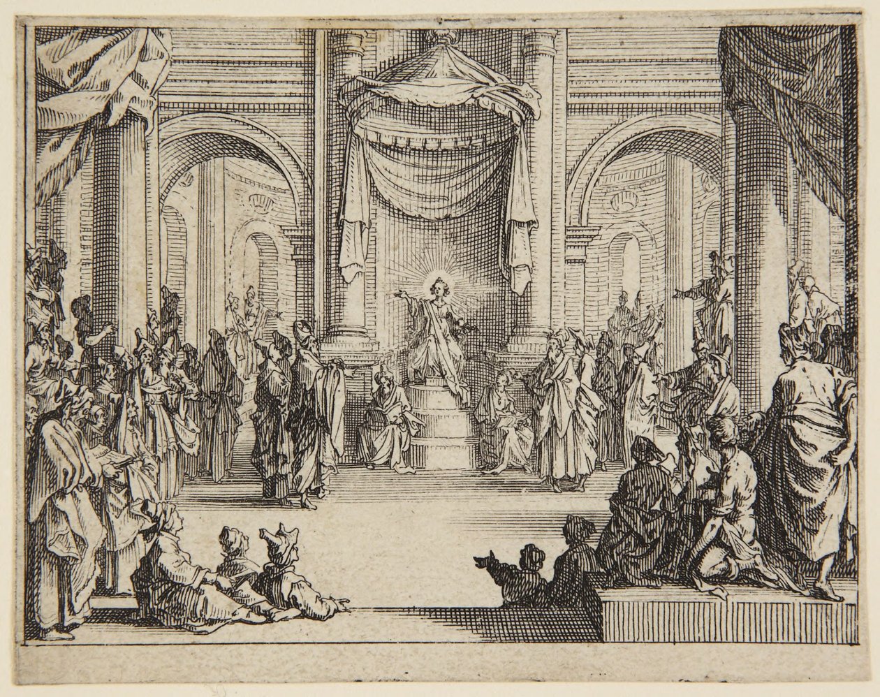 Jesusbarnet bland de skriftlärda av Jacques Callot
