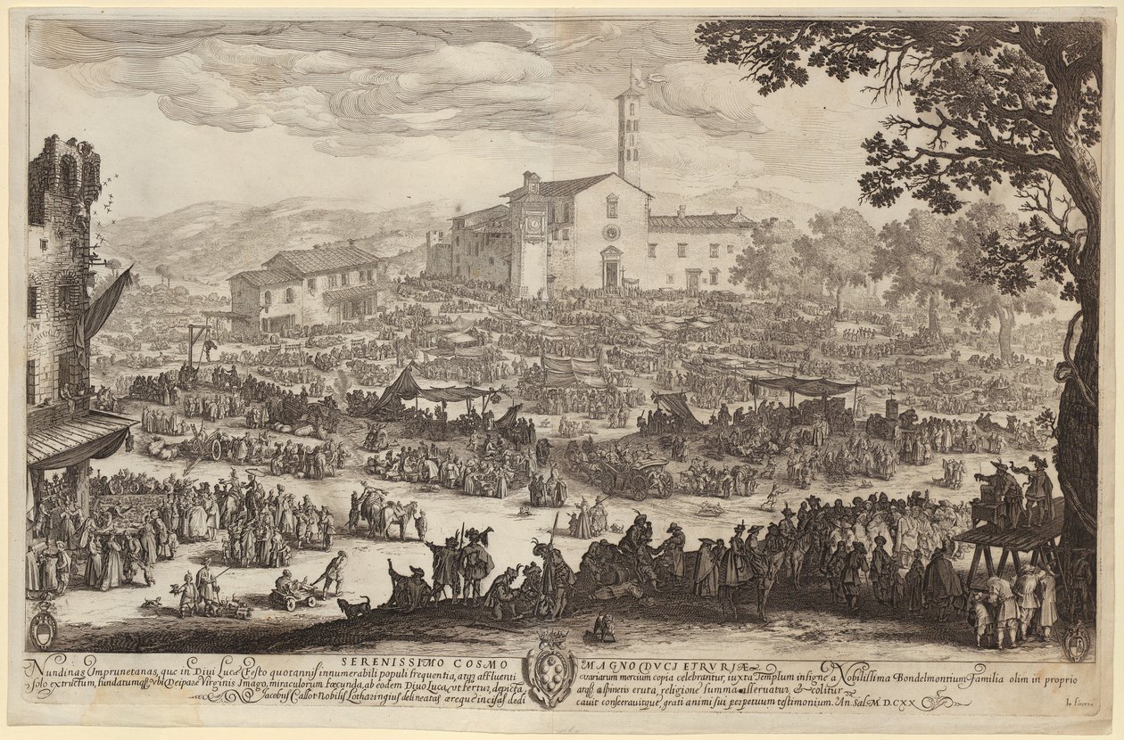Imprunetas marknad [Florentinsk version] av Jacques Callot