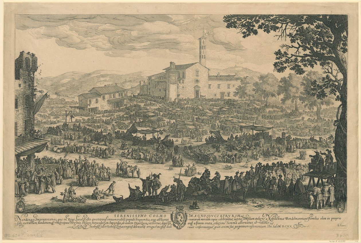 Marknaden i Impruneta [florentinsk version] av Jacques Callot