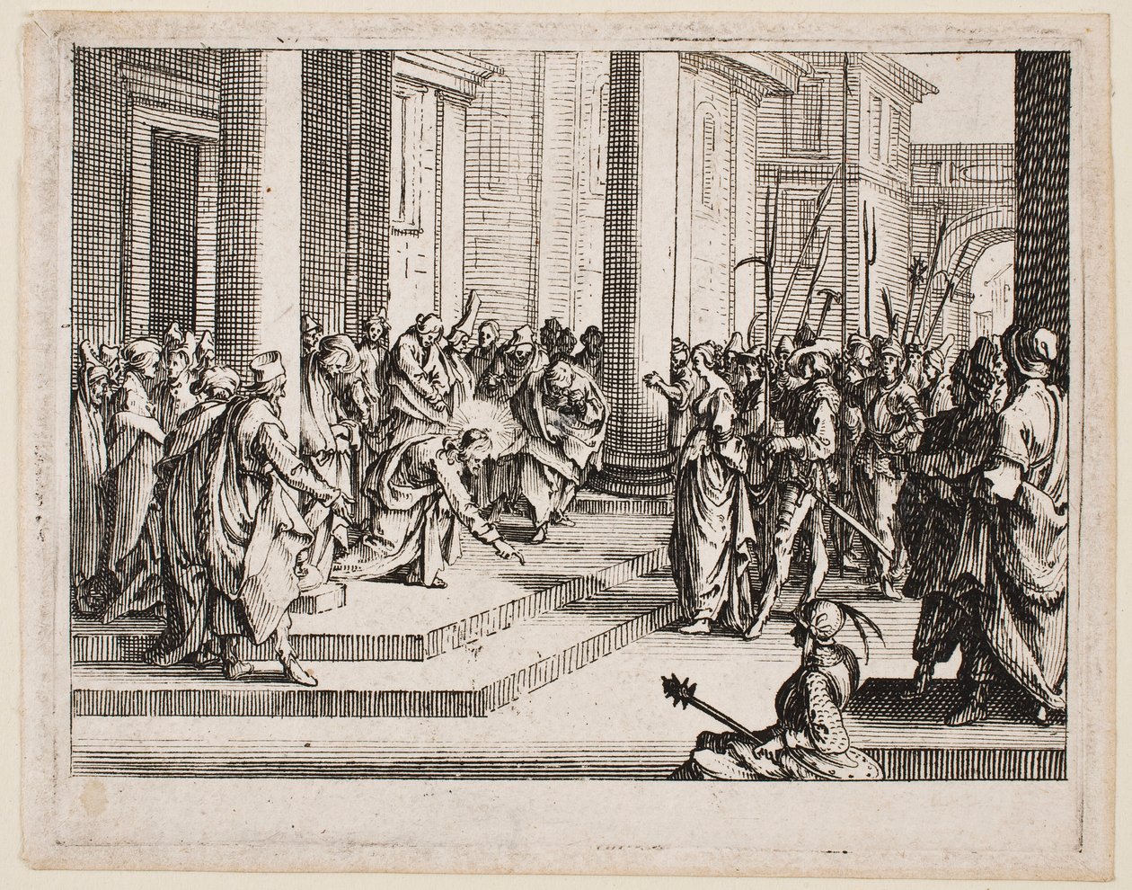 Jesus och äktenskapsbryterskan, ur serien ”Nya testamentet” av Jacques Callot